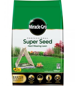 MIRACLE GRO PROFESSIONAL SUPER LAWN SEED 200m2 6kg